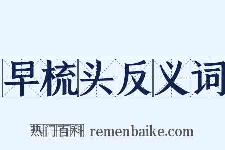 早梳头反义词是什么意思的图片